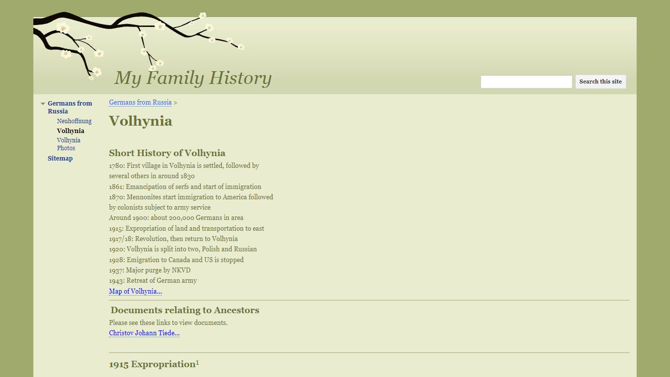 Volhynia - My Family History - Google